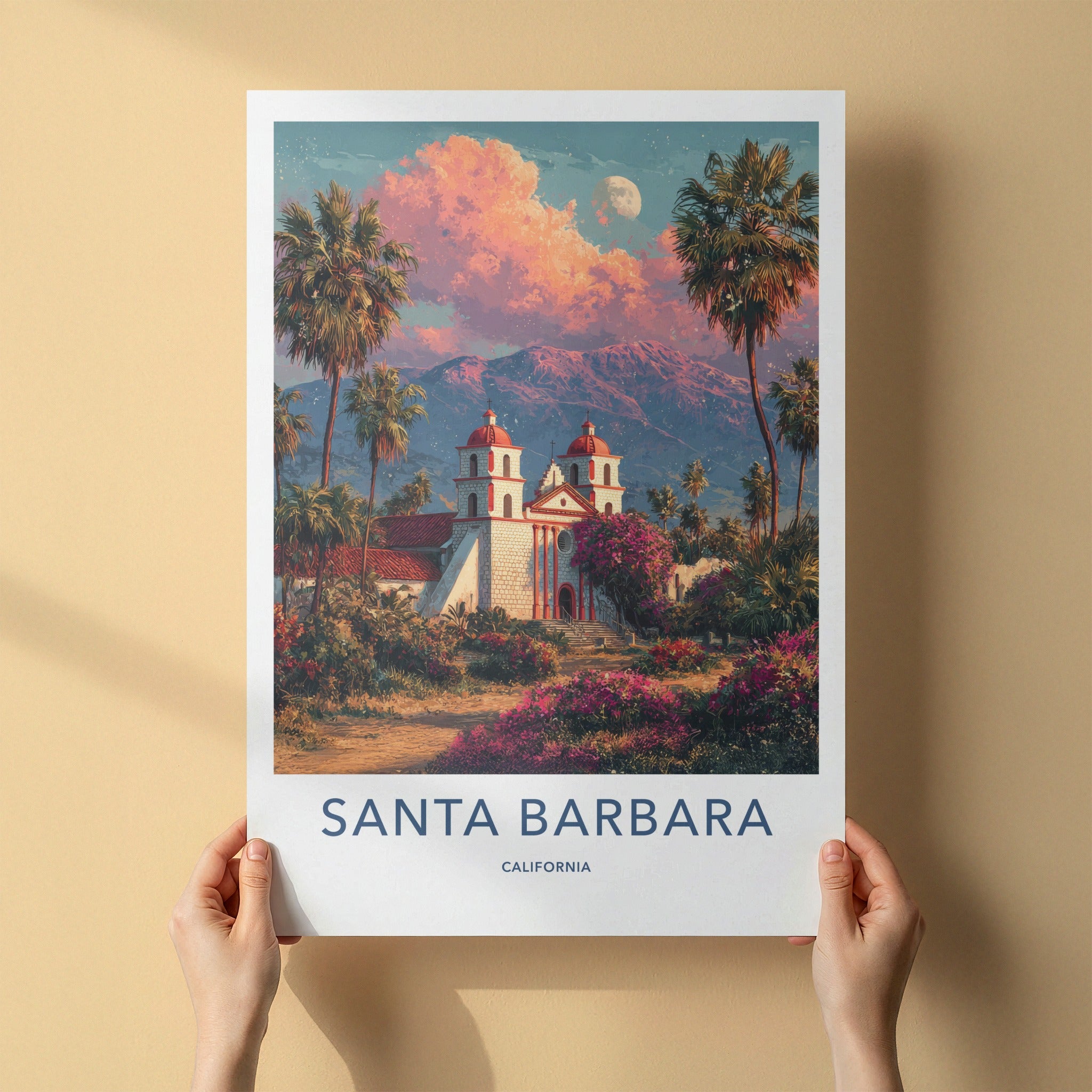 Santa Barbara Poster - California Travel Art