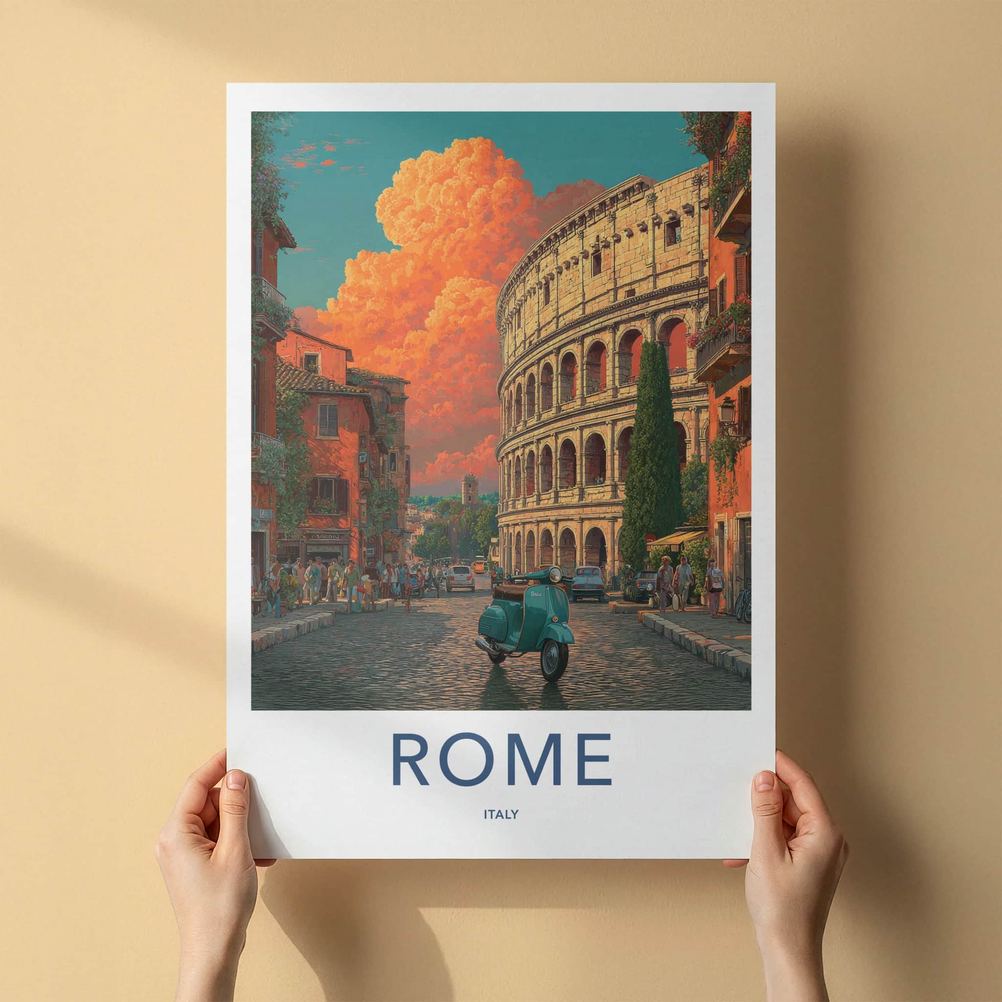 ROME Poster - ITALY Travel Art