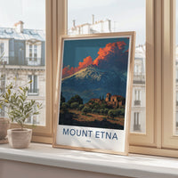 Mount Etna Poster - Italy Travel Art