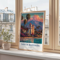 Santa Barbara Poster - California Travel Art
