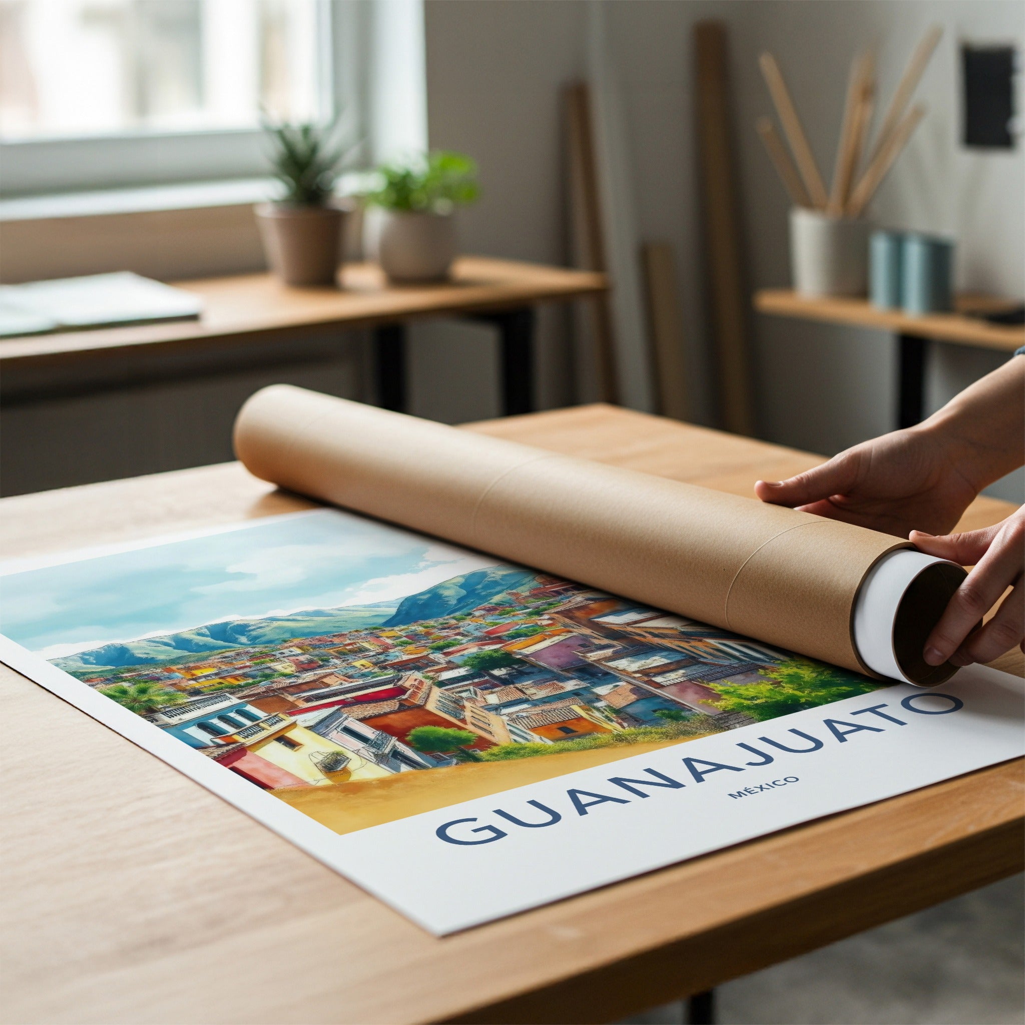 Guanajuato Poster - Mexico Travel Art