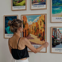 Yazd Poster - Iran Travel Art - Warm Historic Street Home Decor