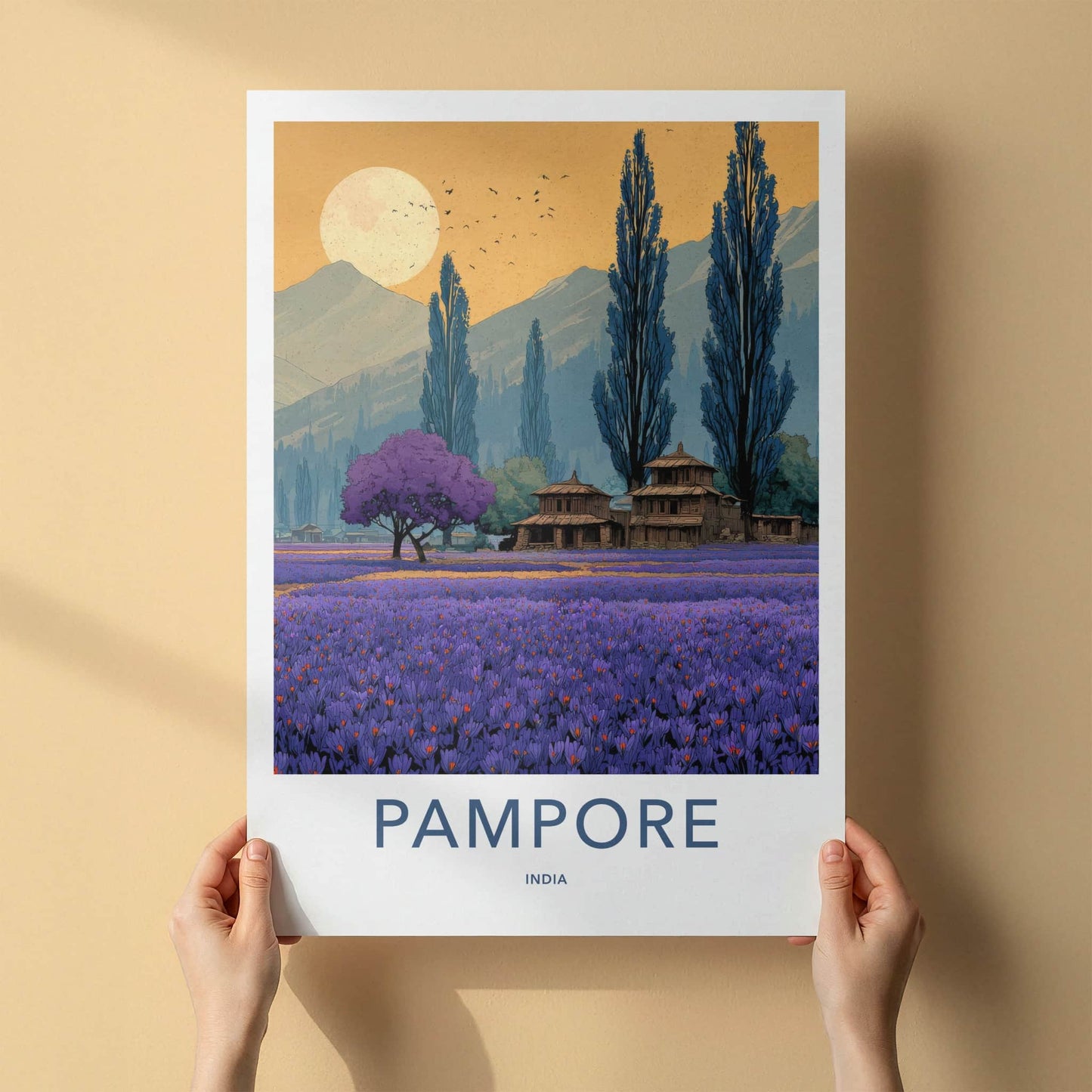 Pampore Poster - India Travel Art