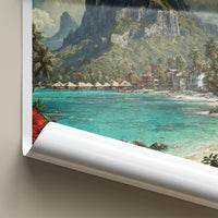 Moorea Poster - French Polynesia Overwater Bungalows