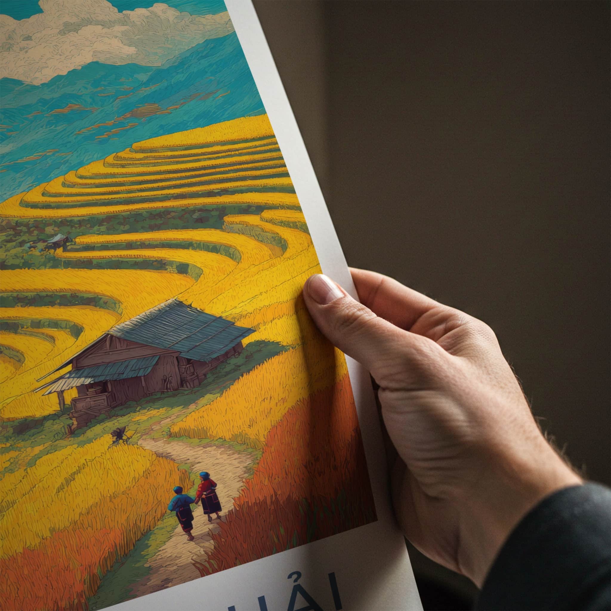 Mu Cang Chai Poster - Vietnam Travel Art
