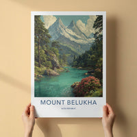 Mount Belukha Poster - Russia Snowy Peaks Majestic