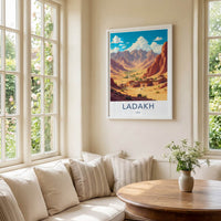 Ladakh Poster - India Travel Art - Ladakh Desert Village Home Decor