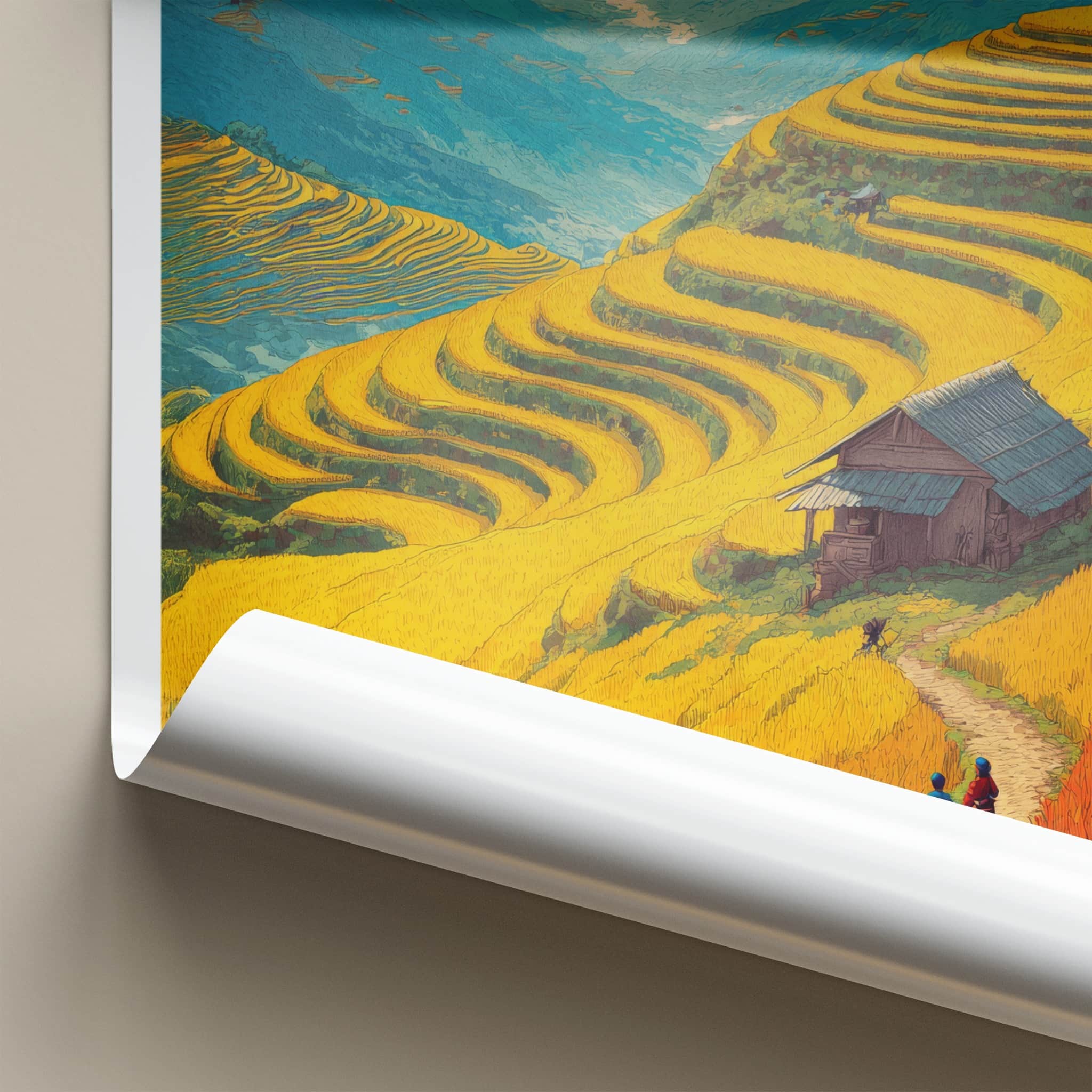 Mu Cang Chai Poster - Vietnam Travel Art
