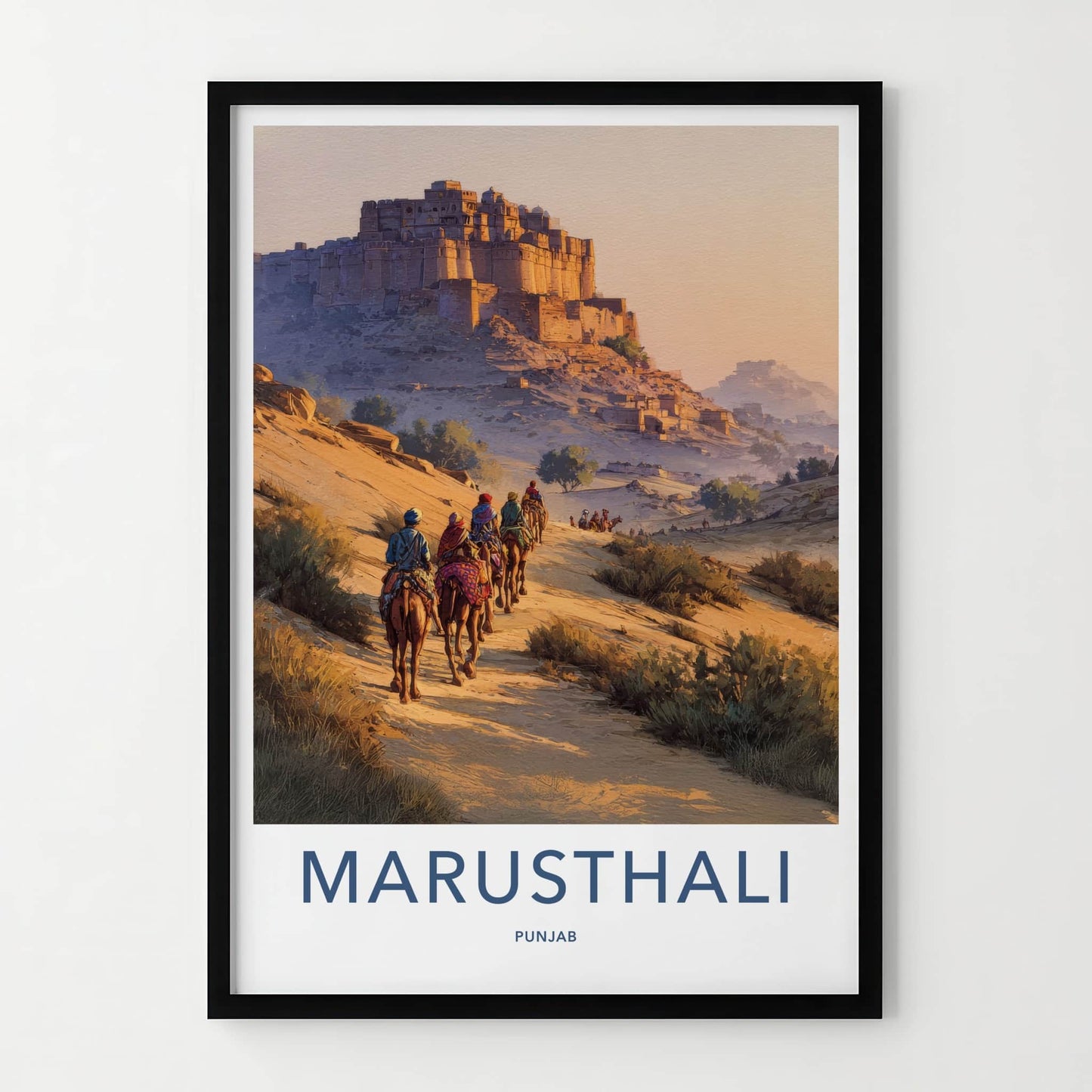 Marusthali Poster - India Punjab Fortress Sunset