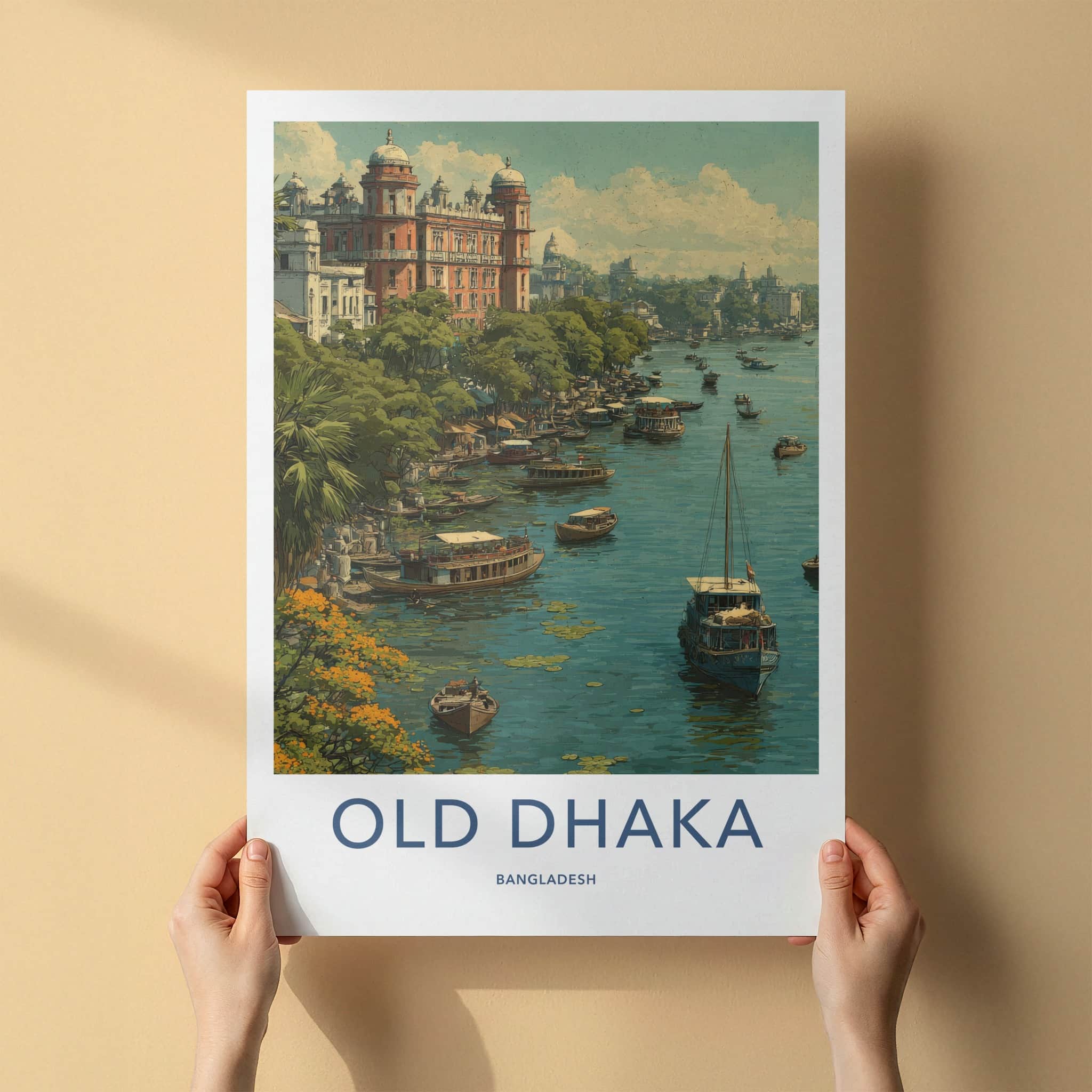 Old Dhaka Poster - Bangladesh Travel Art