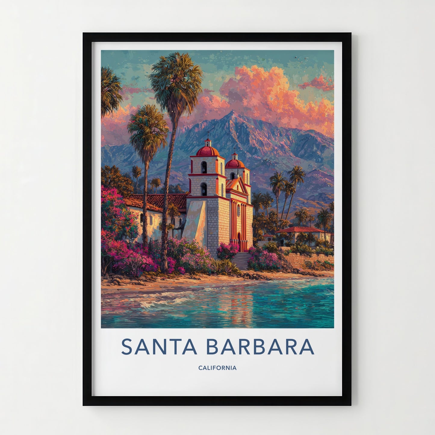 Santa Barbara Poster - California Travel Art