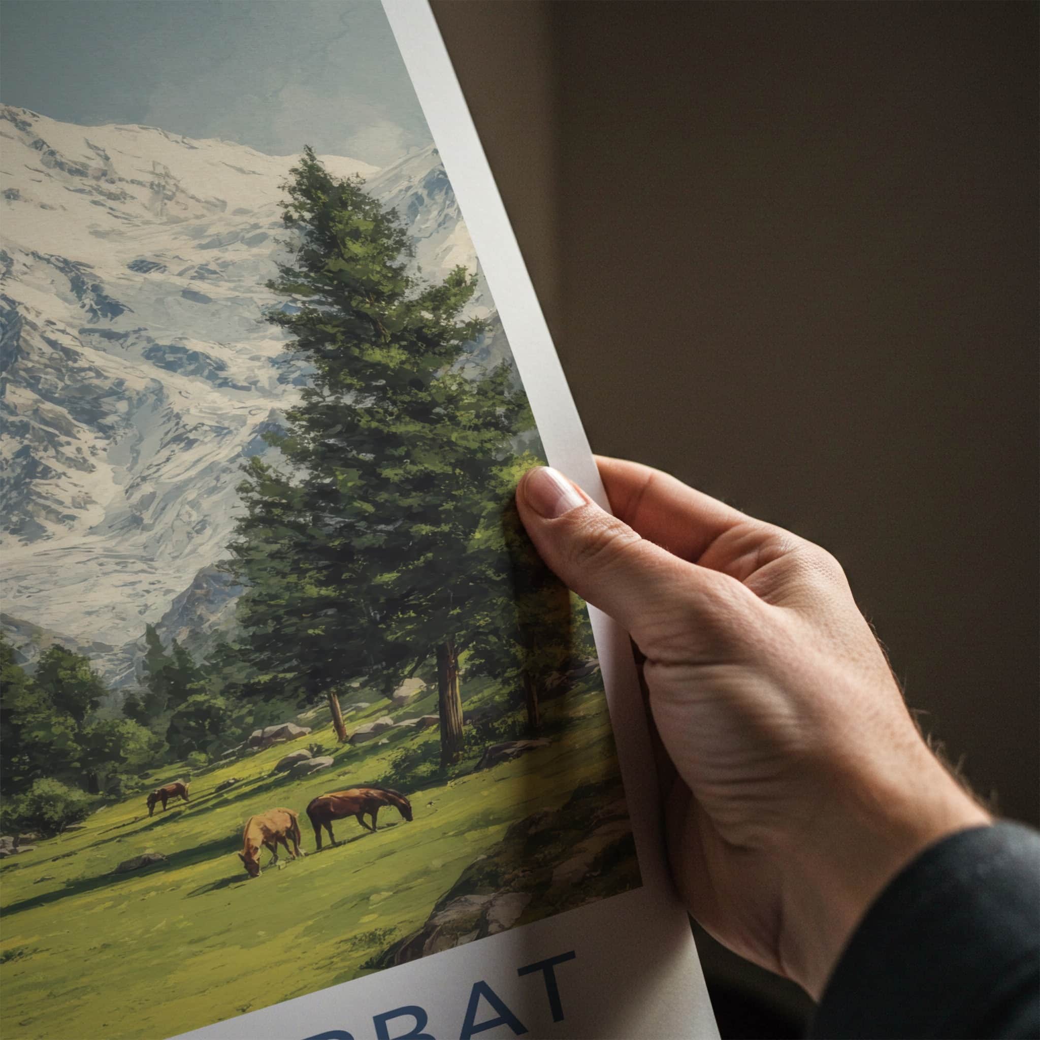 Nanga Parbat Poster - Pakistan Travel Art