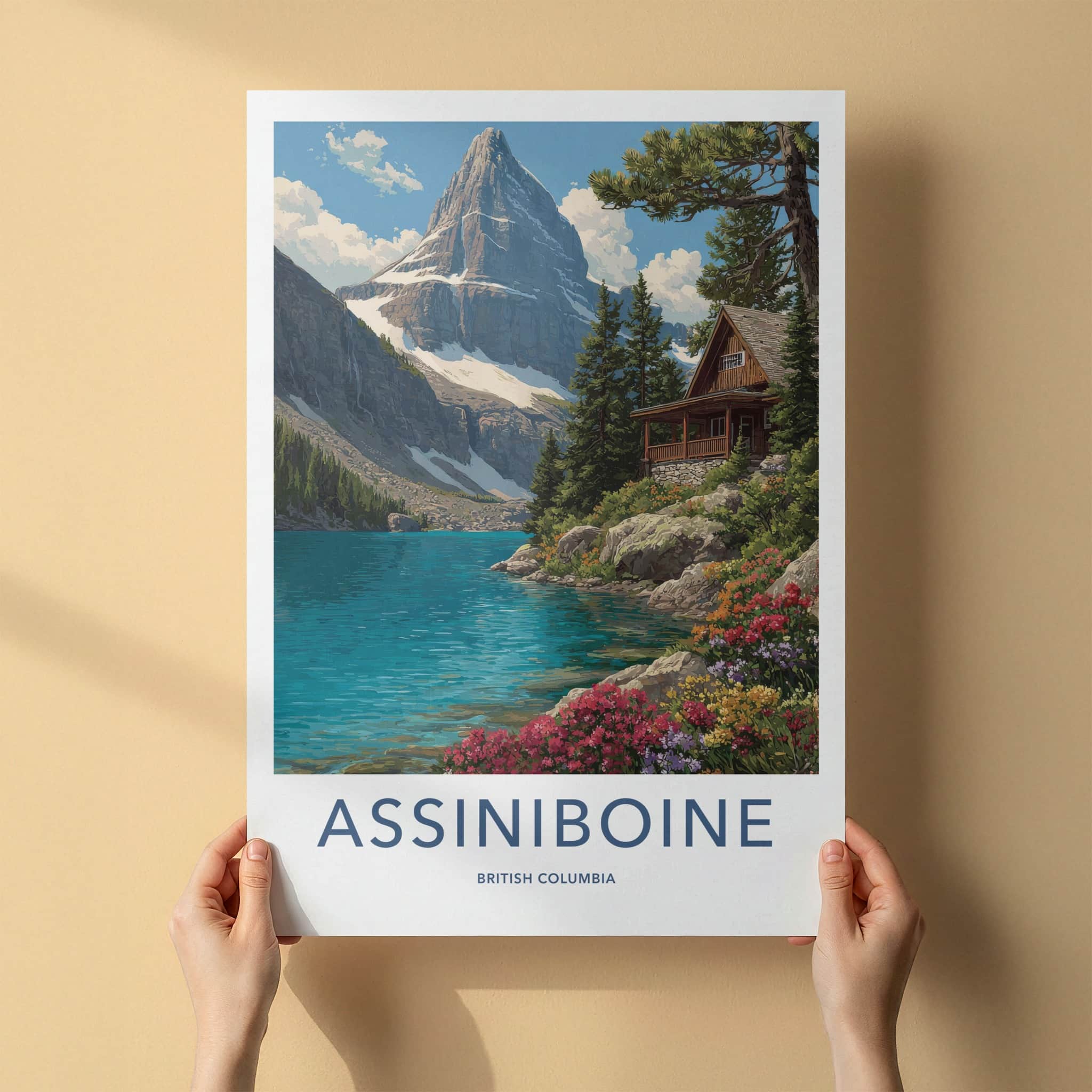 Assiniboine Poster - British Columbia Travel Print