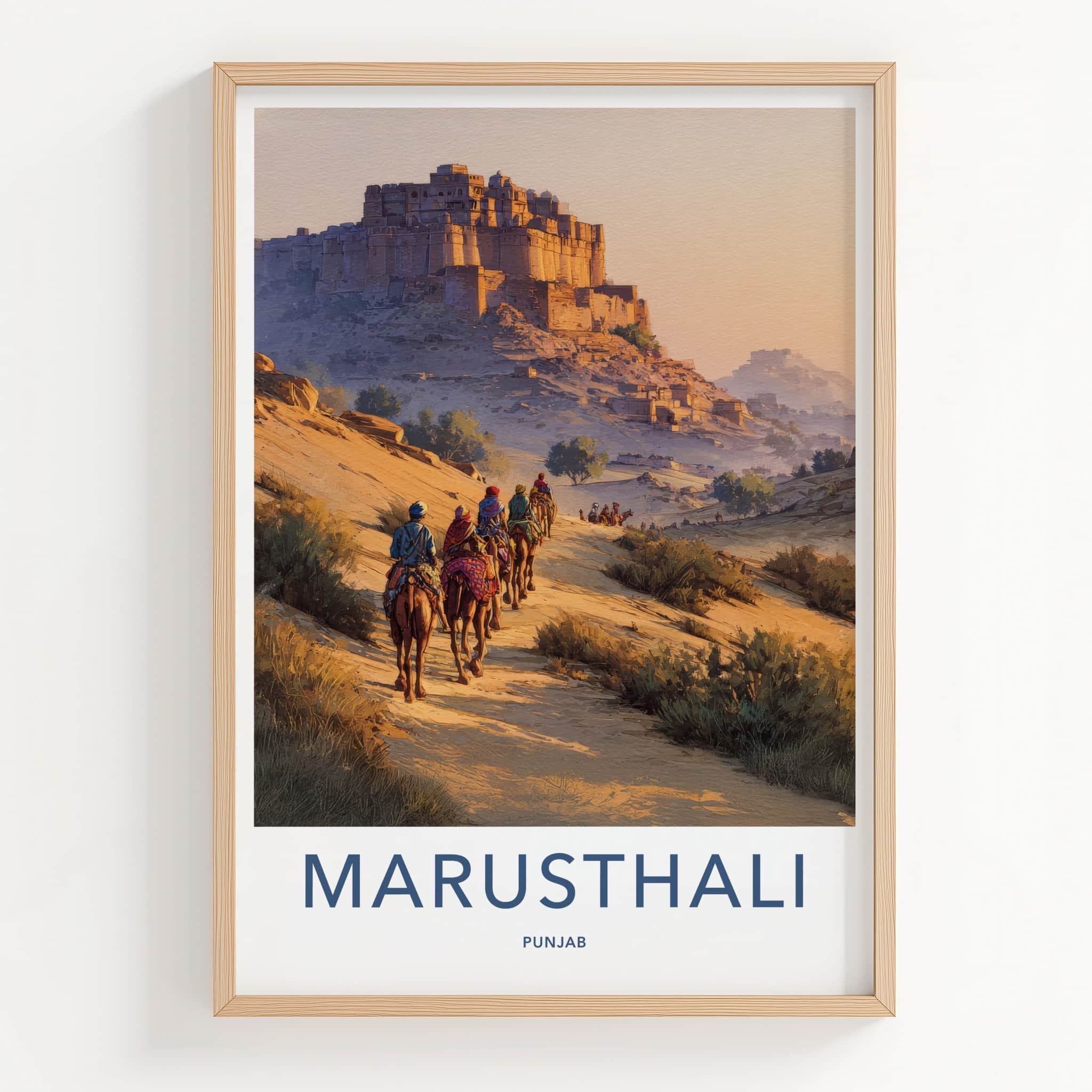 Marusthali Poster - India Punjab Fortress Sunset
