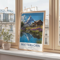 Matterhorn Poster - Switzerland Wall Art Alpine Mountain Reflection