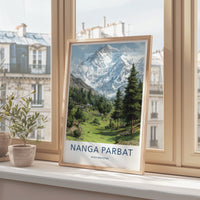 Nanga Parbat Poster - Pakistan Snow Capped Mountains Wall Art