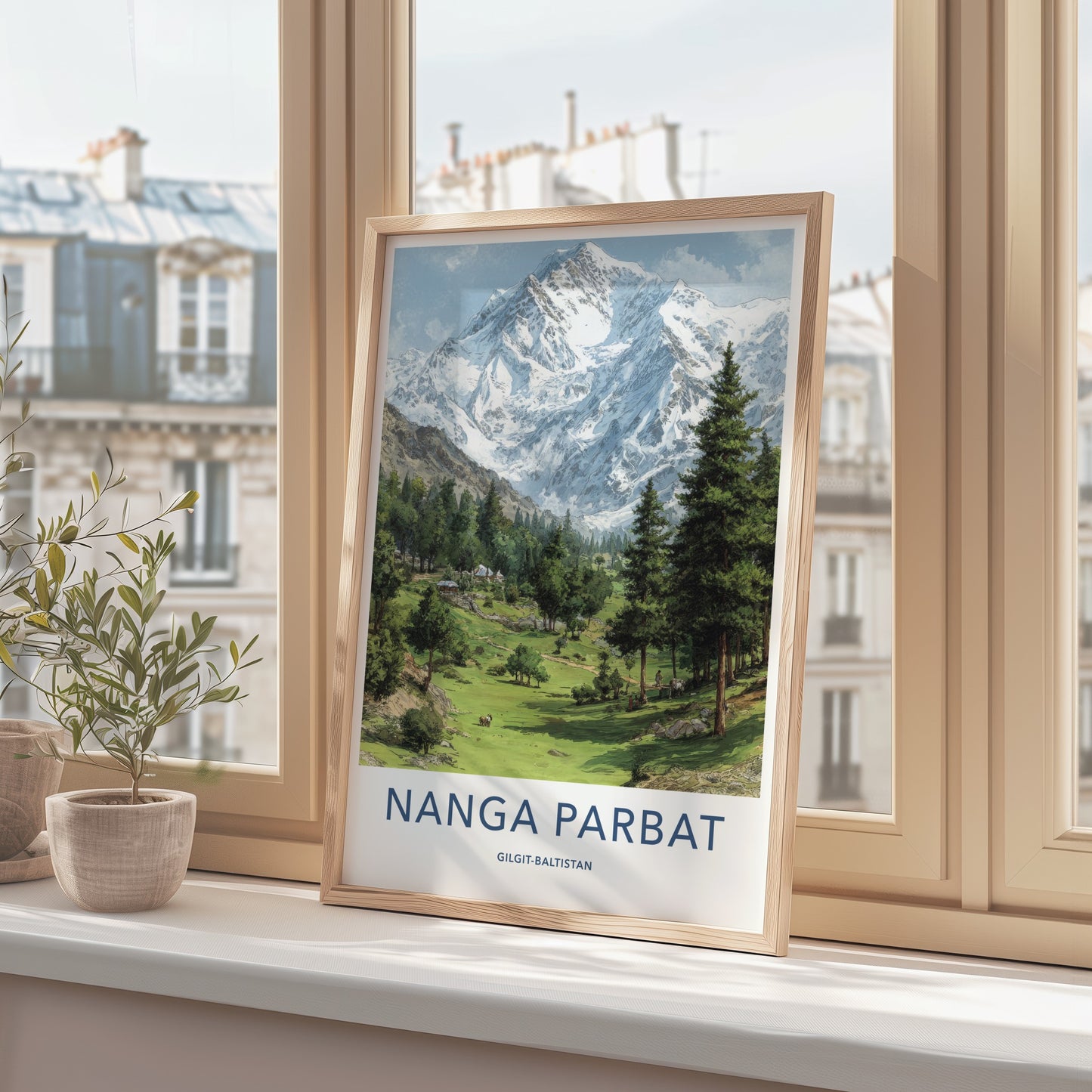 Nanga Parbat Poster - Pakistan Snow Capped Mountains Wall Art