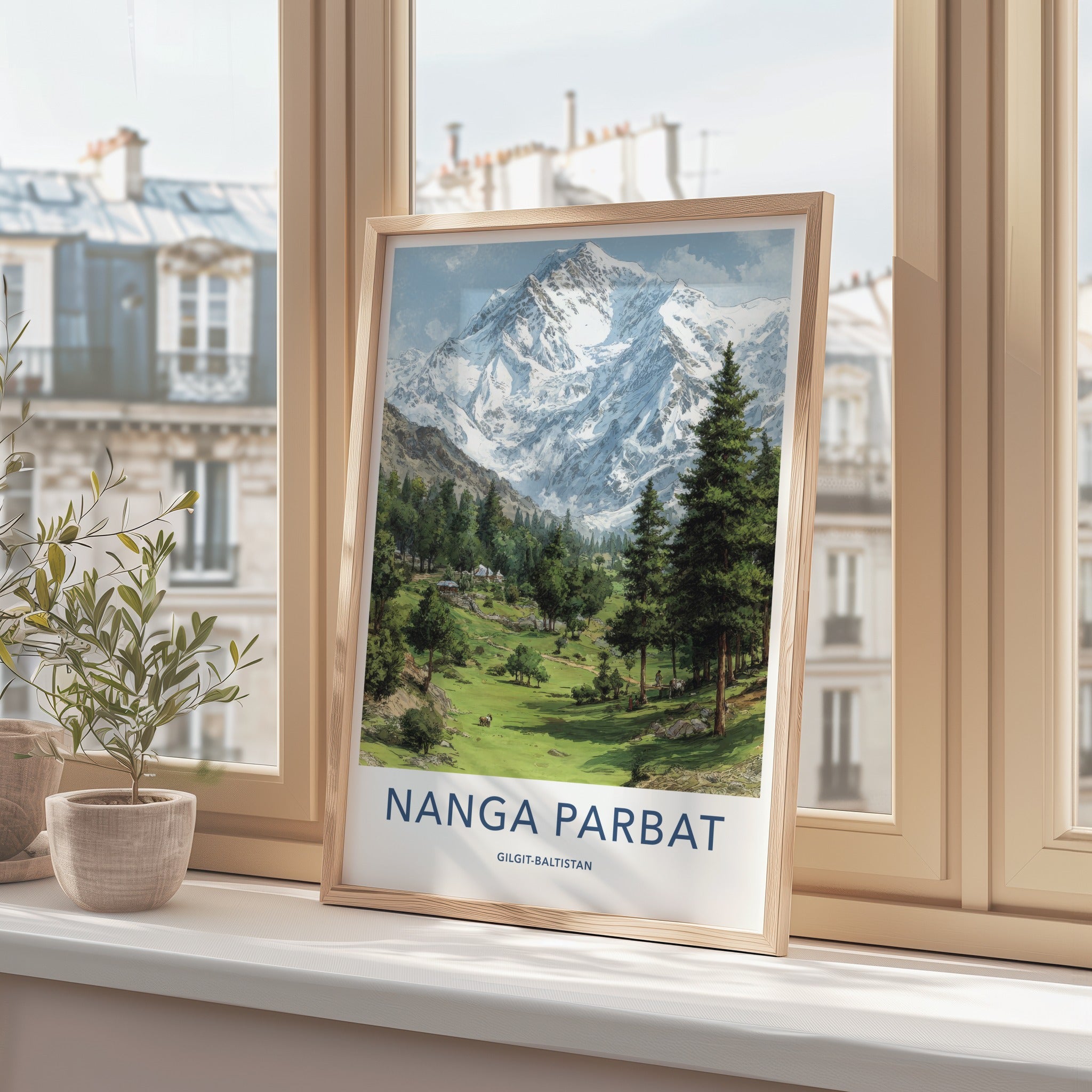 Nanga Parbat Poster - Pakistan Snow Capped Mountains Wall Art