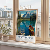 Mount Rundle Poster - Canada Travel Art