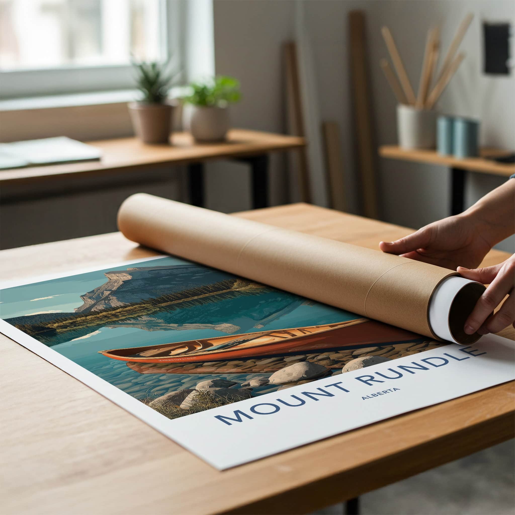 Mount Rundle Poster - Alberta Travel Art