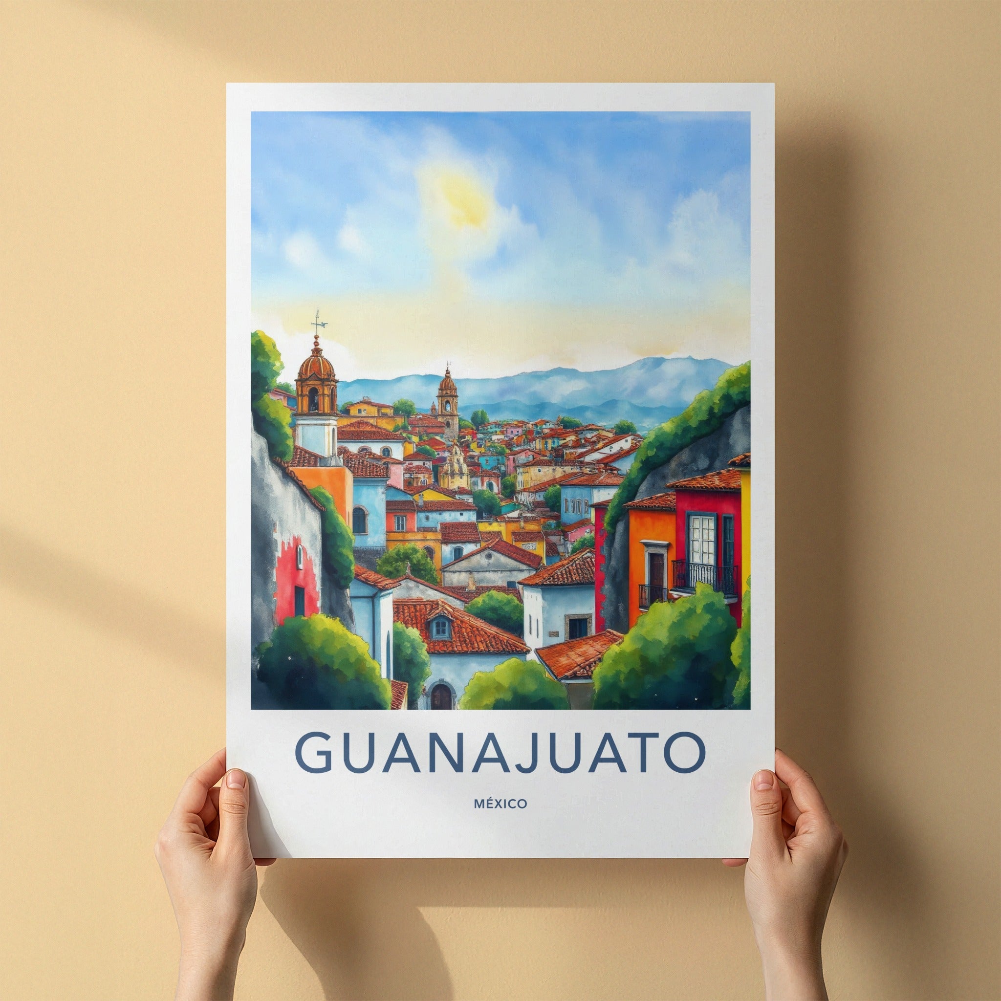 Guanajuato Poster - Mexico Travel Art