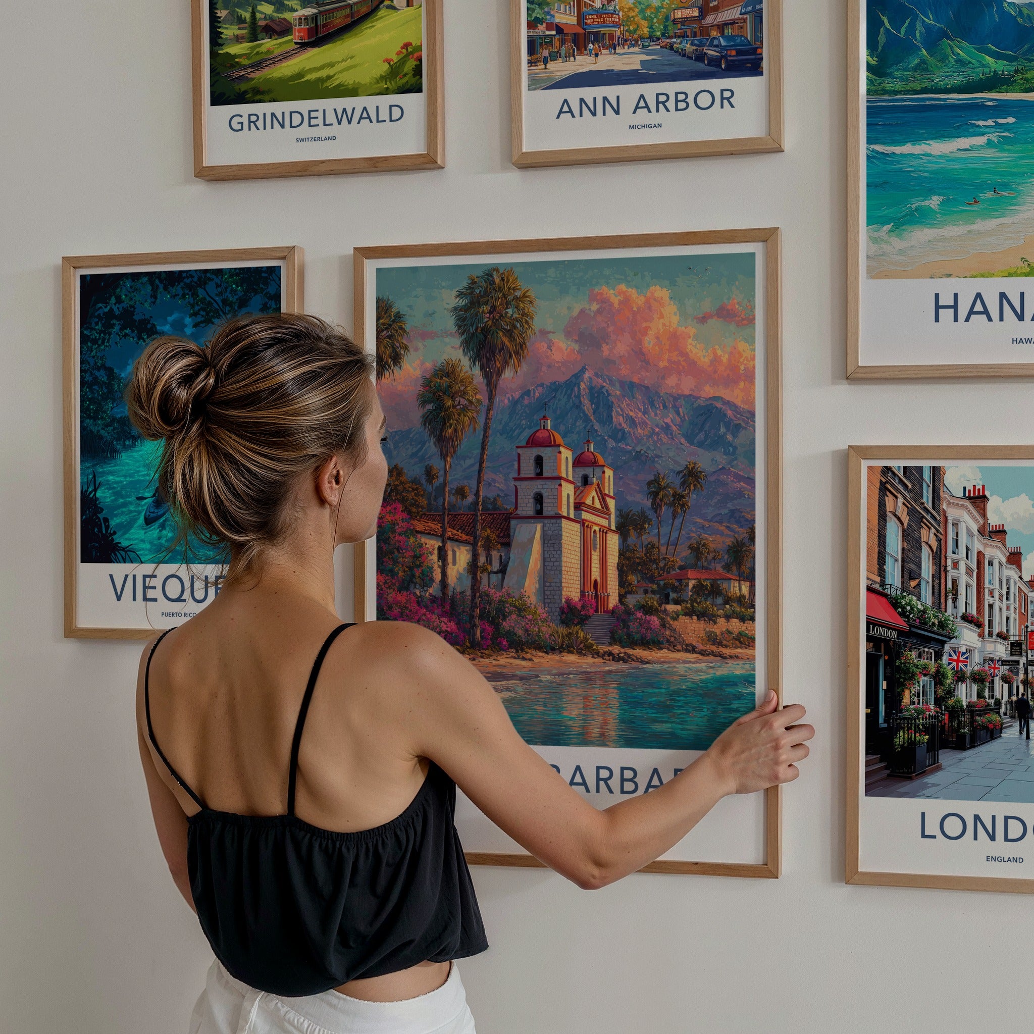 Santa Barbara Poster - California Travel Art