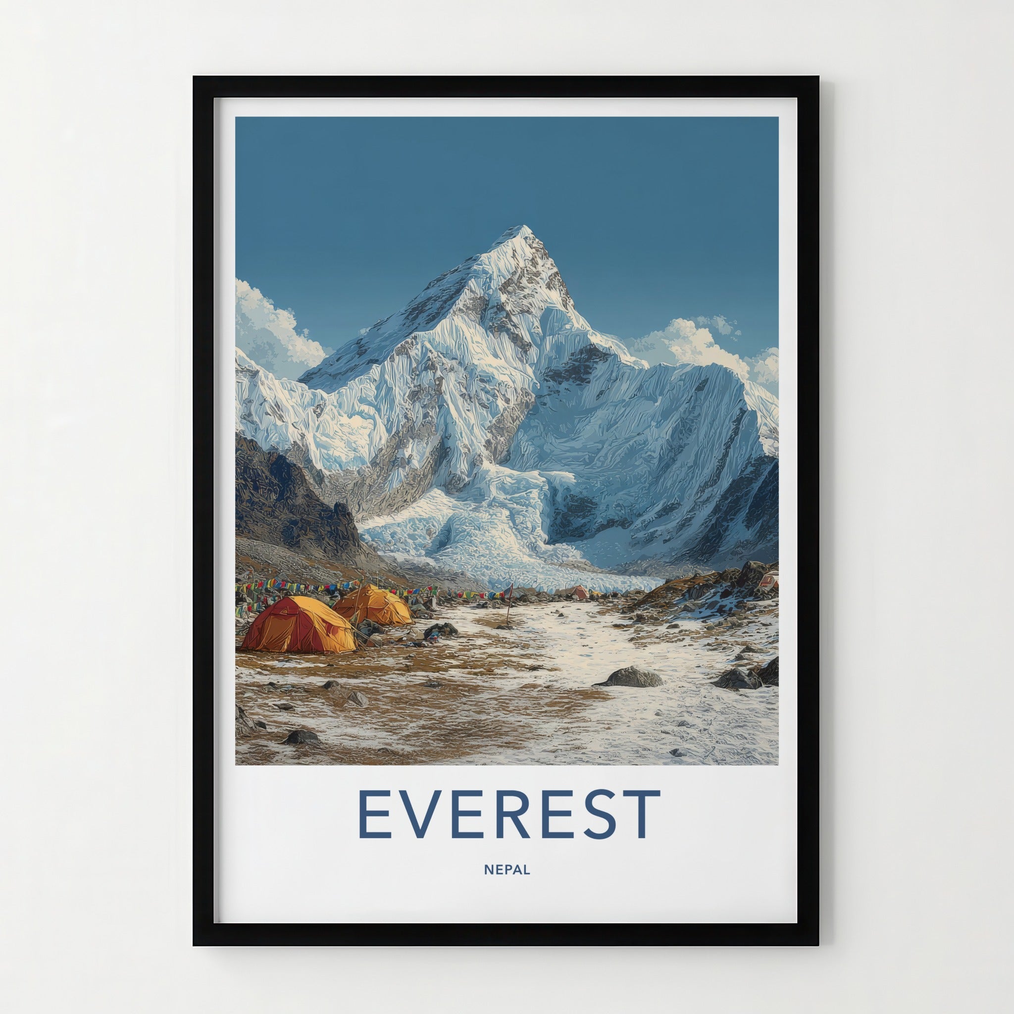 Everest Poster - Nepal Travel Art