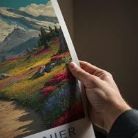 Mount Rainier Poster - Washington Travel Art