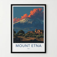 Mount Etna Poster - Italy Travel Art