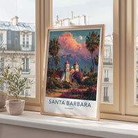 Santa Barbara Poster - California Travel Art