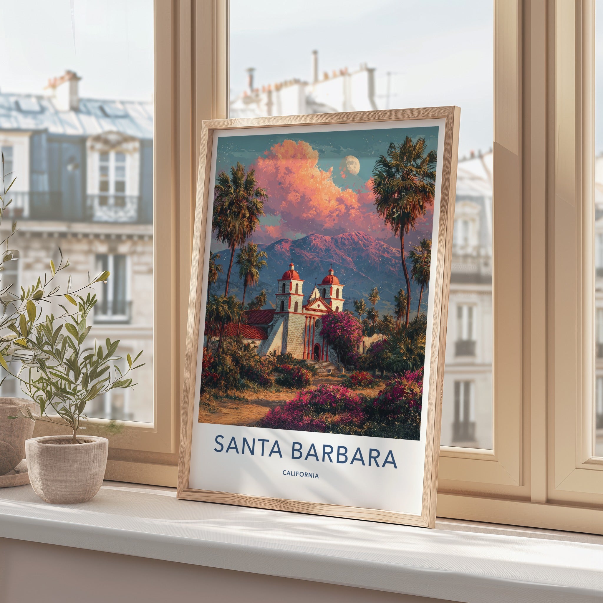 Santa Barbara Poster - California Travel Art