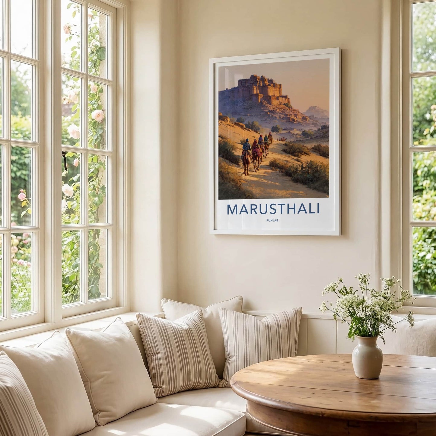 Marusthali Poster - India Punjab Fortress Sunset