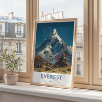 Everest Poster - Nepal Travel Art