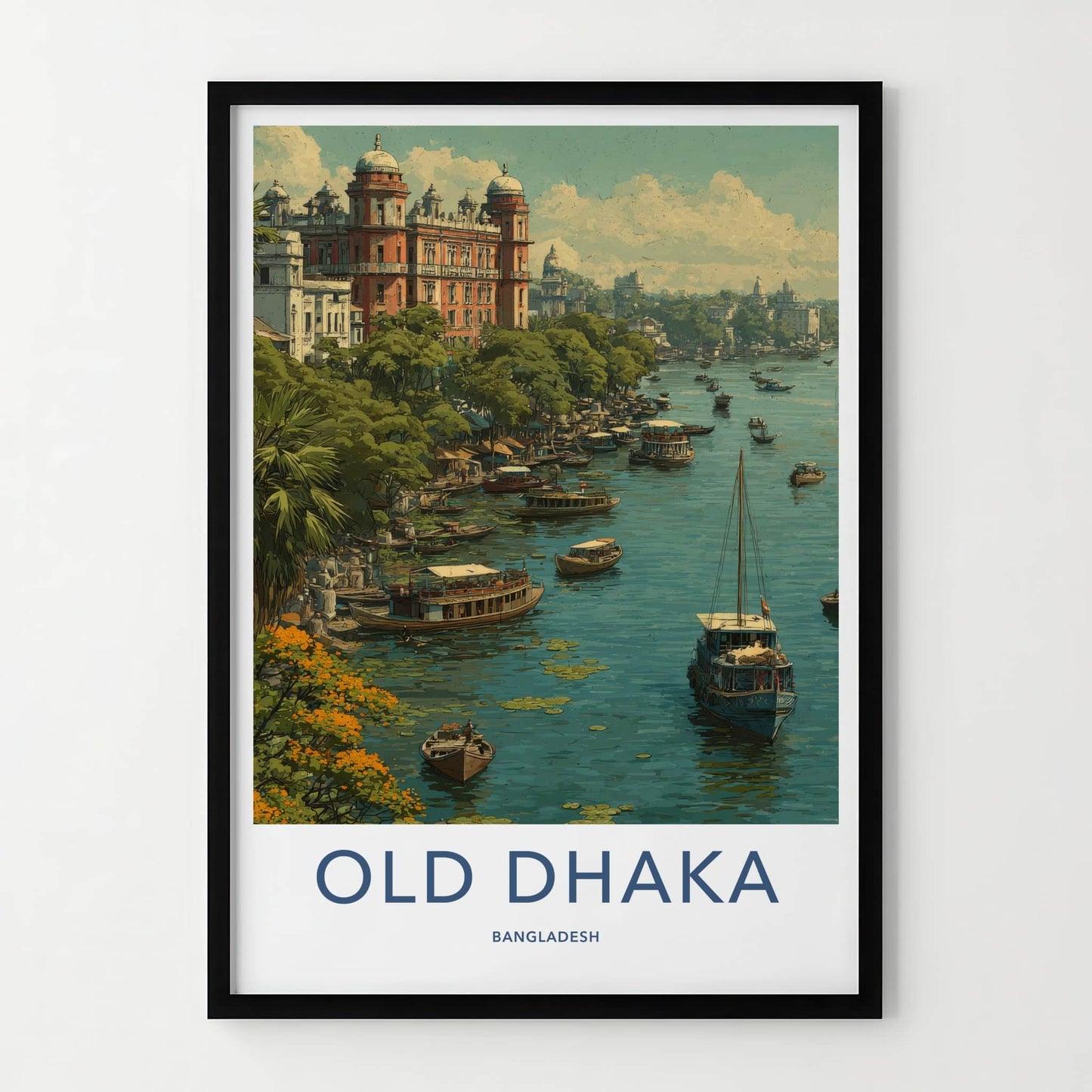 Old Dhaka Poster - Bangladesh Travel Art