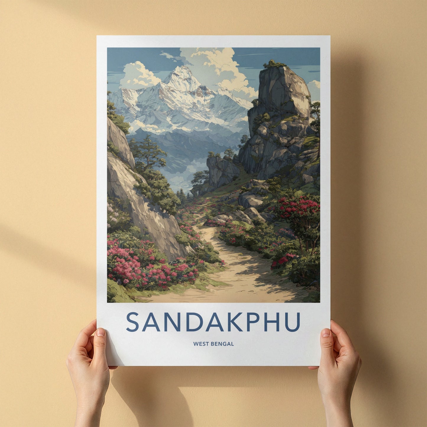 Sandakphu Poster - India West Bengal Mountain Print