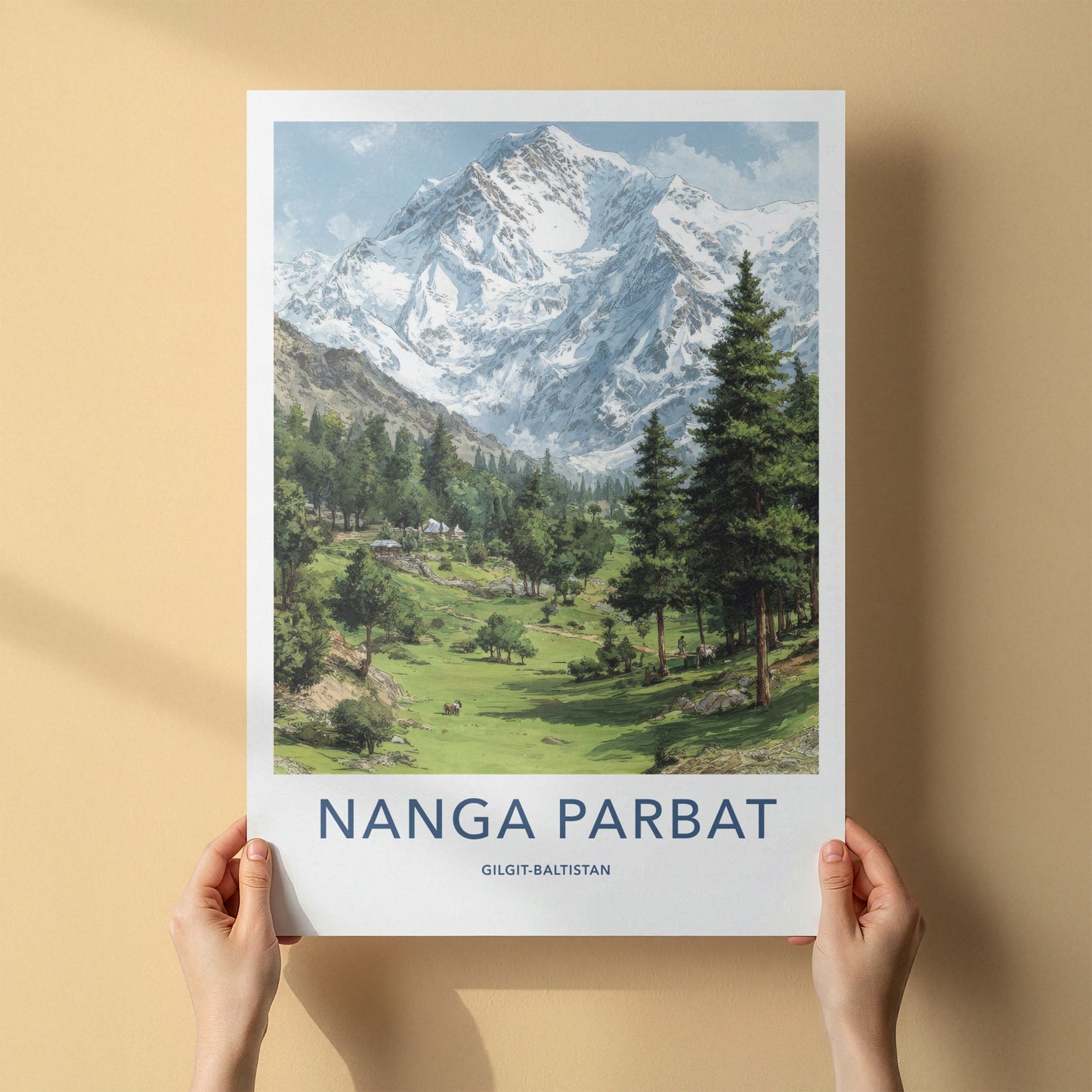 Nanga Parbat Poster - Pakistan Snow Capped Mountains Wall Art