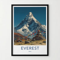 Everest Poster - Nepal Travel Art