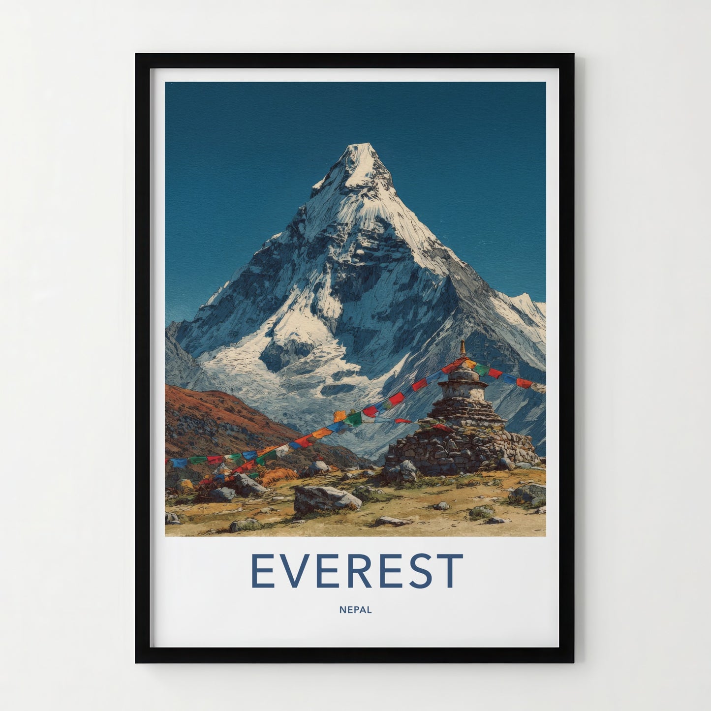 Everest Poster - Nepal Travel Art