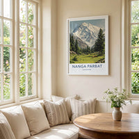 Nanga Parbat Poster - Pakistan Travel Art
