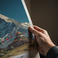 Everest Poster - Nepal Travel Art