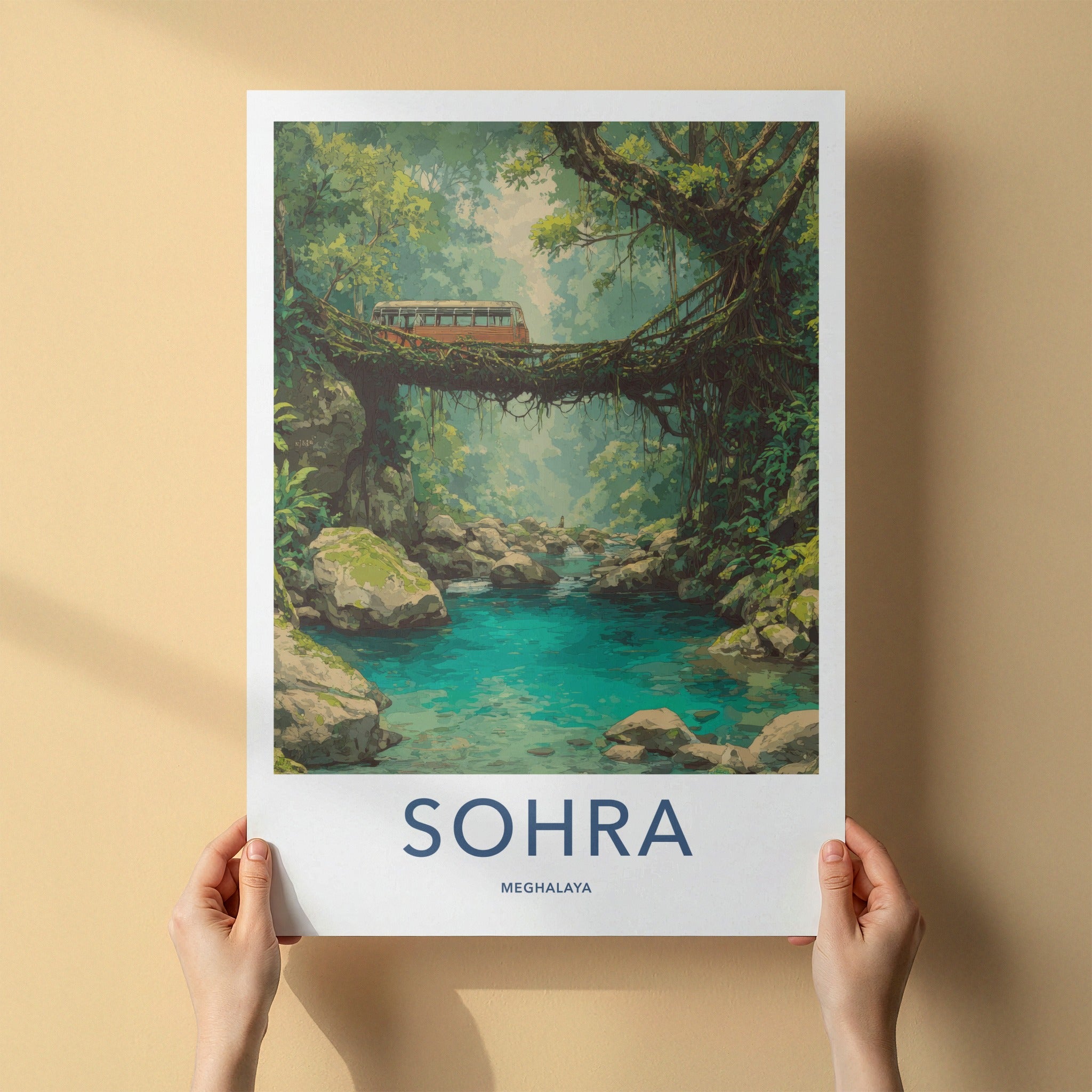 Sohra Poster - India Lush Bus Meghalaya