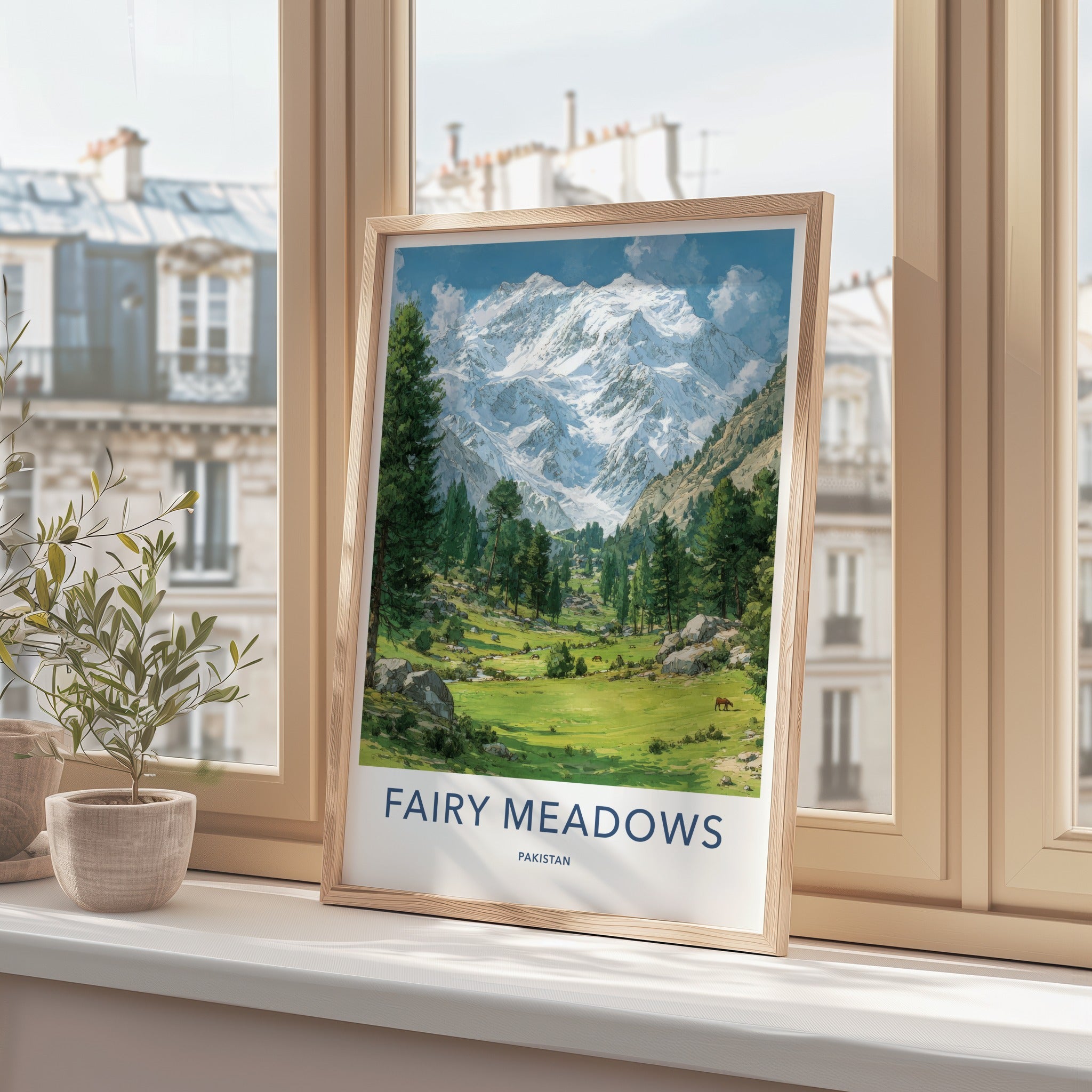 Fairy Meadows Poster - Pakistan Green Valley Pines Art Print
