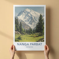 Nanga Parbat Poster - Pakistan Travel Art