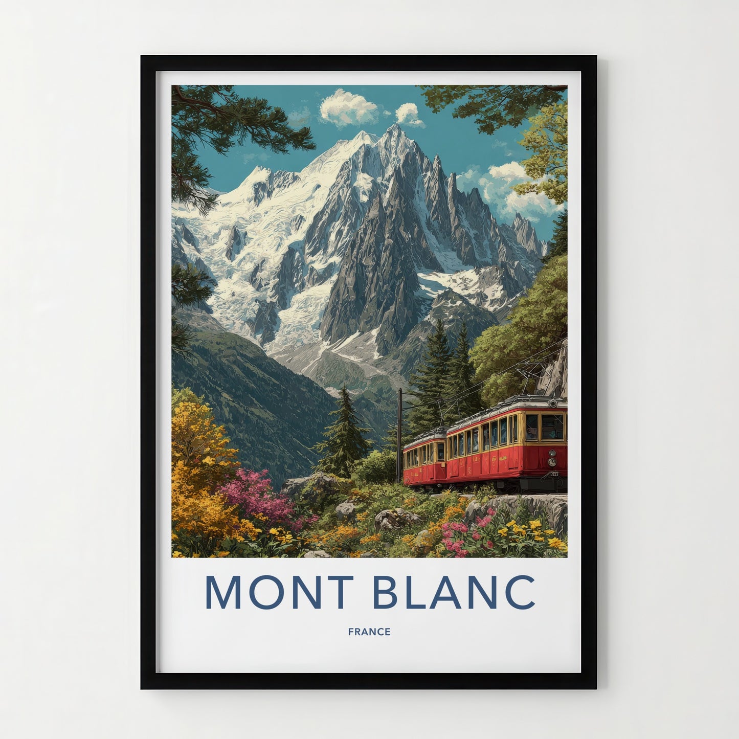 Mont Blanc Poster - France Travel Art