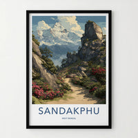Sandakphu Poster - India West Bengal Mountain Print