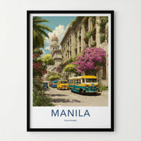 Manila Poster - Philippines Travel Art