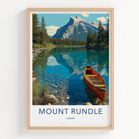 Mount Rundle Poster - Canada Travel Art
