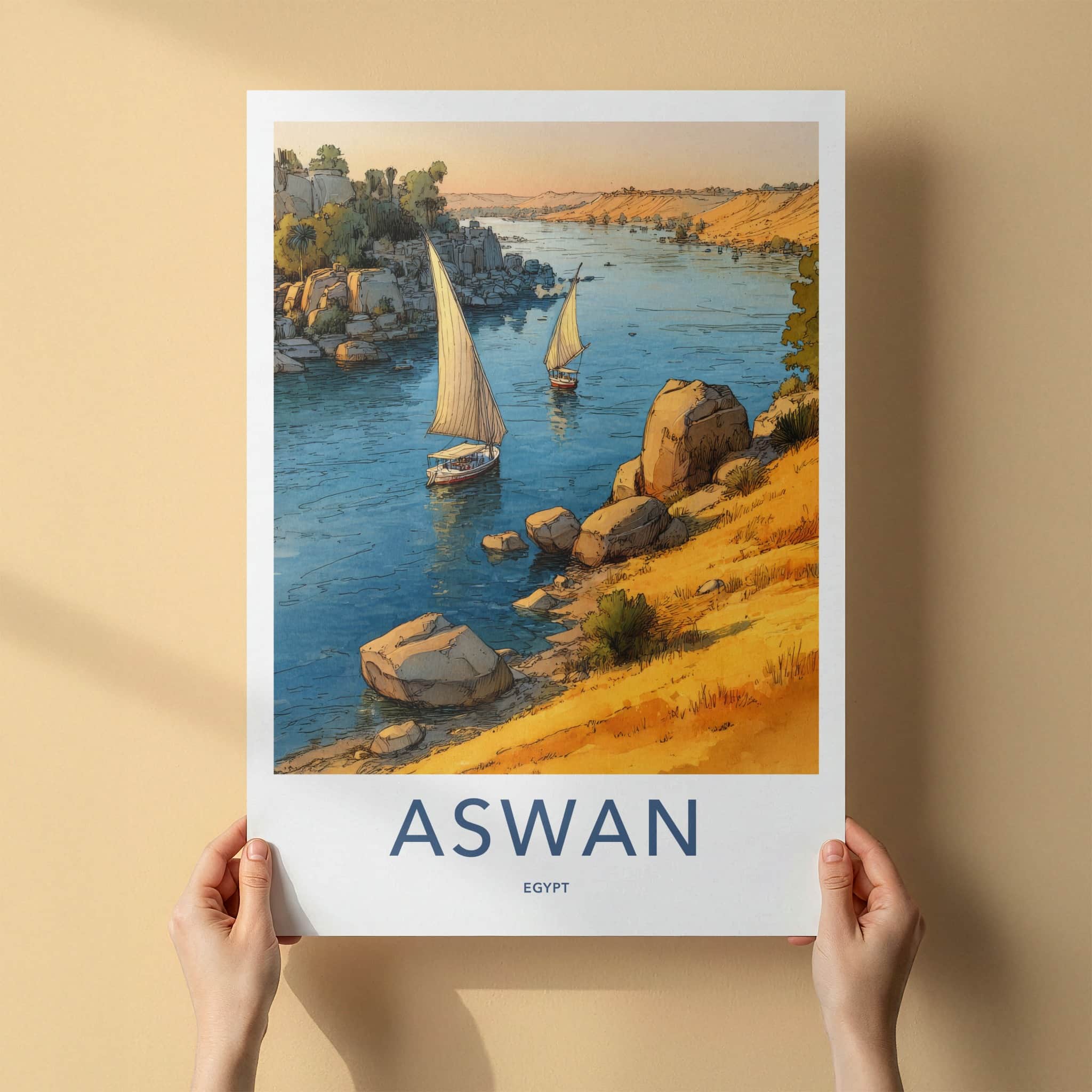 Aswan Poster - Egypt Travel Print
