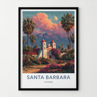 Santa Barbara Poster - California Travel Art