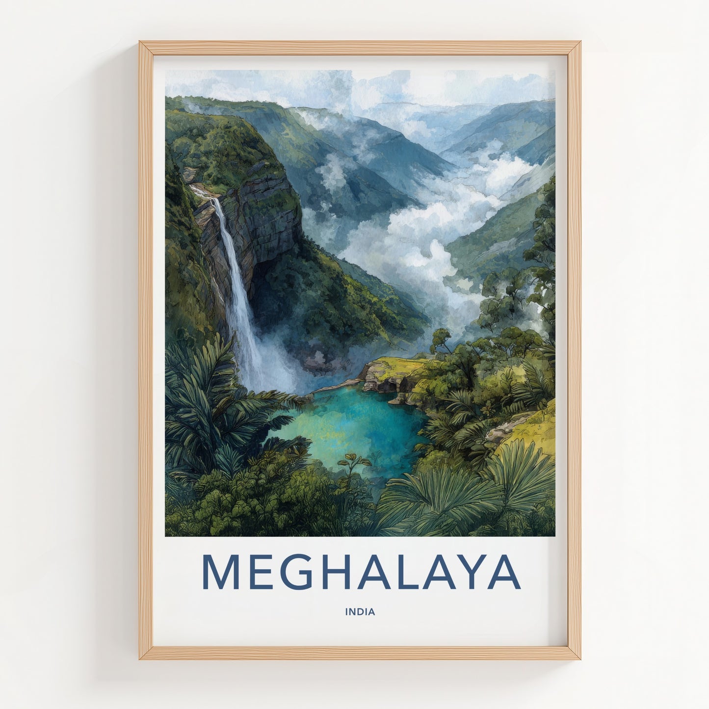 Meghalaya Poster - India Travel Art
